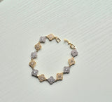Two-Tone Clover Sparkle Bracelet