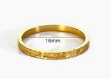 Golden Cut Flowers Ring | Stainless Steel