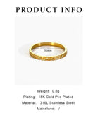 Golden Cut Flowers Ring | Stainless Steel