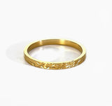 Golden Cut Flowers Ring | Stainless Steel