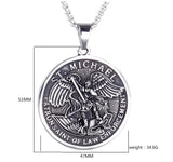 Saint Michael Pendant and Chain | Stainless Steel