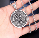 Saint Michael Pendant and Chain | Stainless Steel