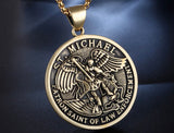 Saint Michael Pendant and Chain | Stainless Steel
