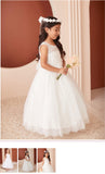 Girls Lace Dress With 3D Flowers