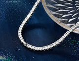 V Shaped Princess Cut Necklace and Earrings Set