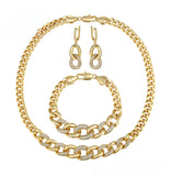 Gold Link 3 Piece Jewelry Set Luxury Series