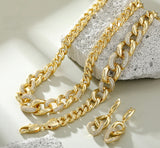 Gold Link 3 Piece Jewelry Set Luxury Series