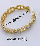Gilded Links Pave Bracelet