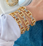 Gilded Links Pave Bracelet
