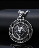 Lone Howl Stainless Steel Wolf Pendant