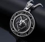 Lone Howl Stainless Steel Wolf Pendant