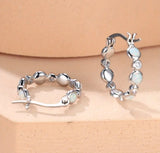 Luna Glow Opal Hoop Earrings