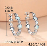 Luna Glow Opal Hoop Earrings