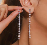Starlight Cascade Linear Earrings