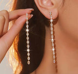 Starlight Cascade Linear Earrings