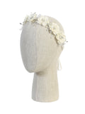 Silk Flower Headband with Rhinestones and Pearls