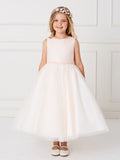 Sequin Dress with Pearl Criss Cross Bodice and Tulle Skirt