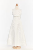 Satin A-Line Dress With Beads