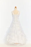 Gathered Bodice and Tier Ruffled Dress