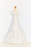 Gathered Bodice and Tier Ruffled Dress