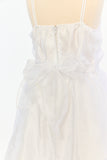 Organza Dress with Front Cascade Ruffle and Jeweled Detail