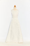 Satin A-Line Dress With Flowing Beaded Detail