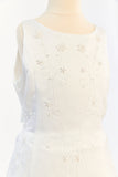 Satin A-Line Dress With Flowing Beaded Detail