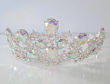 Silver AB Stone Crystal Tiara/Crown