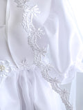 Baptism Dress With Cape and Lace Applique