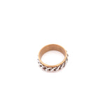 Two-Tone Spinner Cuban-Link Design Ring | Fidget Ring
