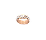 Two-Tone Spinner Cuban-Link Design Ring | Fidget Ring