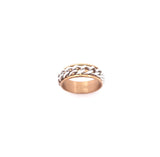 Two-Tone Spinner Cuban-Link Design Ring | Fidget Ring