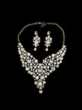 Pearl and Crystal Necklace and Earring Set