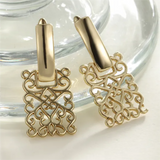 Gold Filigree Drop Earrings  - Ornate Vintage Inspired Jewelry