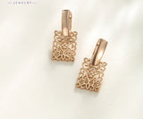 Gold Filigree Drop Earrings  - Ornate Vintage Inspired Jewelry