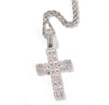 Cross Pendant With Inlay Zircon|Stainless Steel Chain