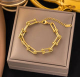 Modern Link Chain Bracelet For Women | Adjustable Modern Statement Bracelet