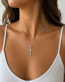 Shine Bright Cross Necklace | CZ Crystals