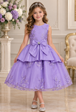 Girls Floral Embroidered Princess Dress | Flower Girl & Special Occasion Gown