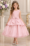 Girls Floral Embroidered Princess Dress | Flower Girl & Special Occasion Gown