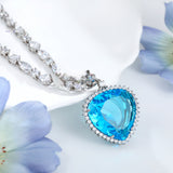 Ocean Heart Statement Pendant Necklace