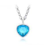 Ocean Heart Statement Pendant Necklace