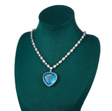 Ocean Heart Statement Pendant Necklace