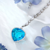 Ocean Heart Statement Pendant Necklace