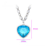 Ocean Heart Statement Pendant Necklace