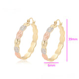 Ripple Tri-Colour Hoop Earrings