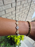 Two-Tone Clover Sparkle Bracelet