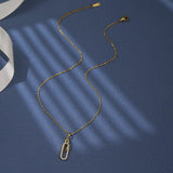 Drip Link Paperclip Pavé Necklace