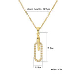 Drip Link Paperclip Pavé Necklace