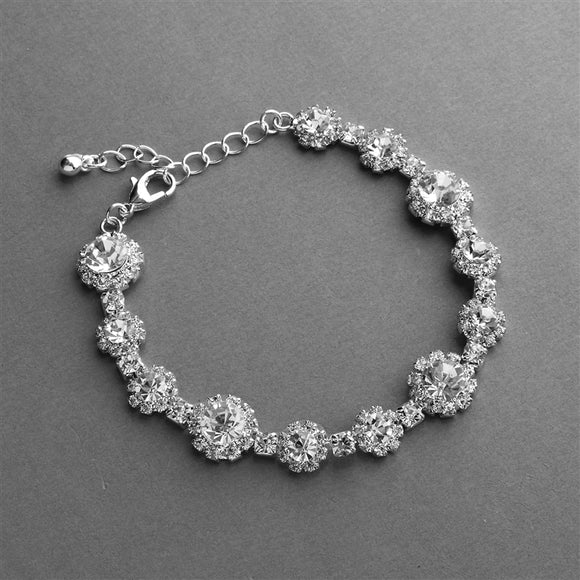 Rhinestone Bracelet with Round Crystals | 3 Colours